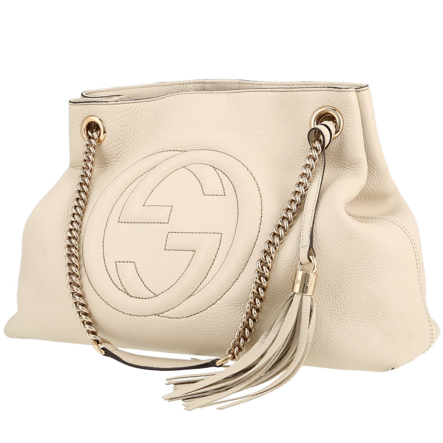 Bolso de mano Gucci  Soho en cuero granulado crudo