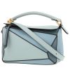 Borsa a tracolla Loewe  Puzzle  modello piccolo  in pelle blu - 00pp thumbnail