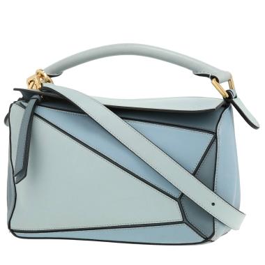 Bolso bandolera Loewe  Puzzle  modelo pequeño  en cuero azul