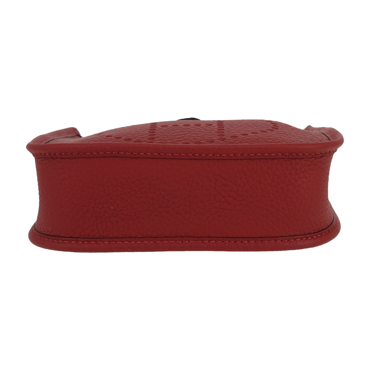 Borsa a tracolla Hermès  Evelyne in pelle togo rosso H - Detail D1
