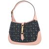 Bolso bandolera Gucci  Jackie en lona denim azul y cuero rosa - 00pp thumbnail