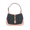 Bolso bandolera Gucci  Jackie en lona denim azul y cuero rosa - 360 thumbnail