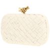 Bottega Veneta  Knot pouch  in white braided leather - 00pp thumbnail