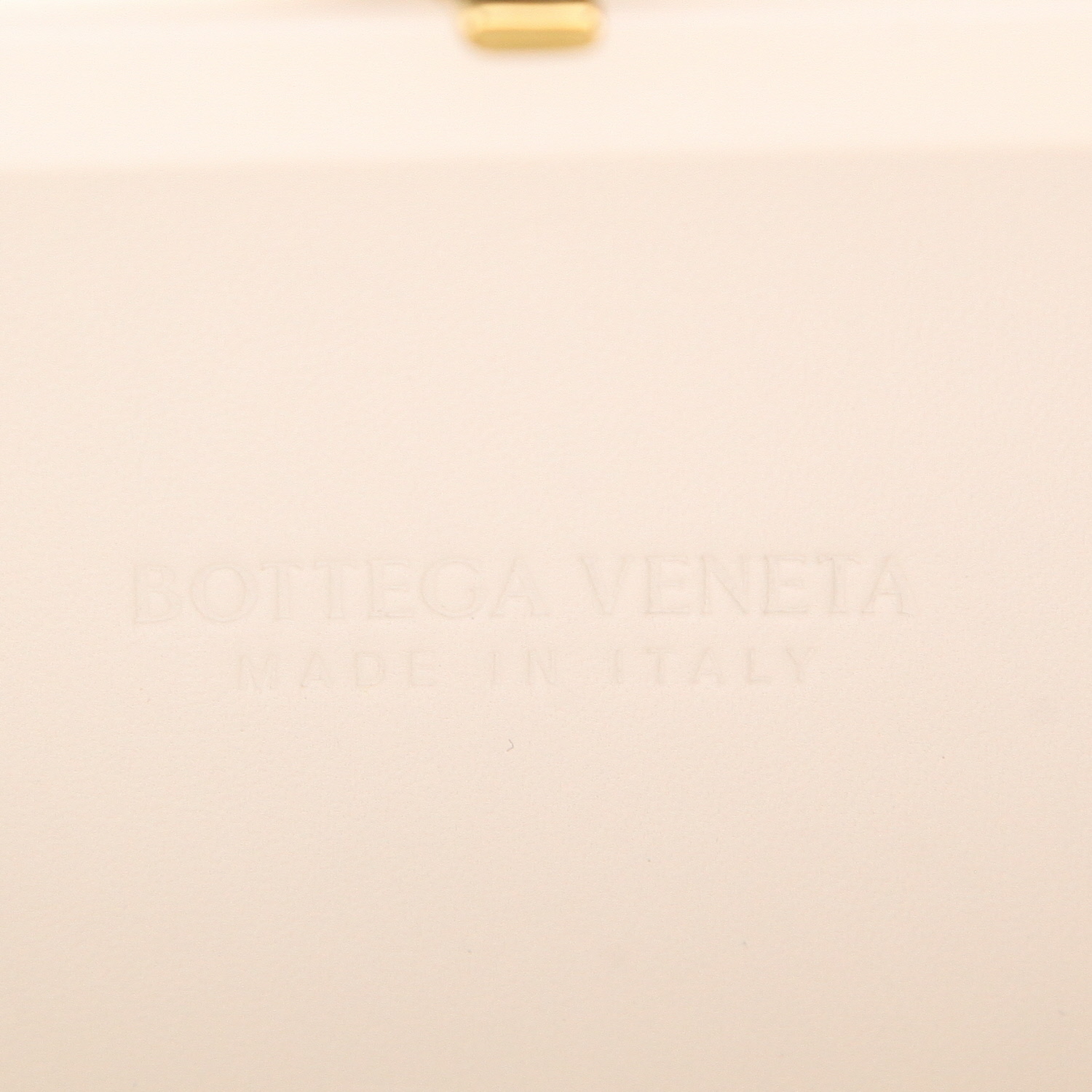 Pochette Bottega Veneta  Knot en cuir tressé blanc - Detail D2