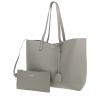 Saint Laurent  Shopping shopping bag  in grey leather - 00pp thumbnail