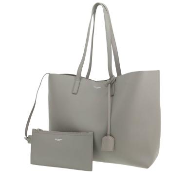 Saint Laurent  Shopping shopping bag  in grey leather
