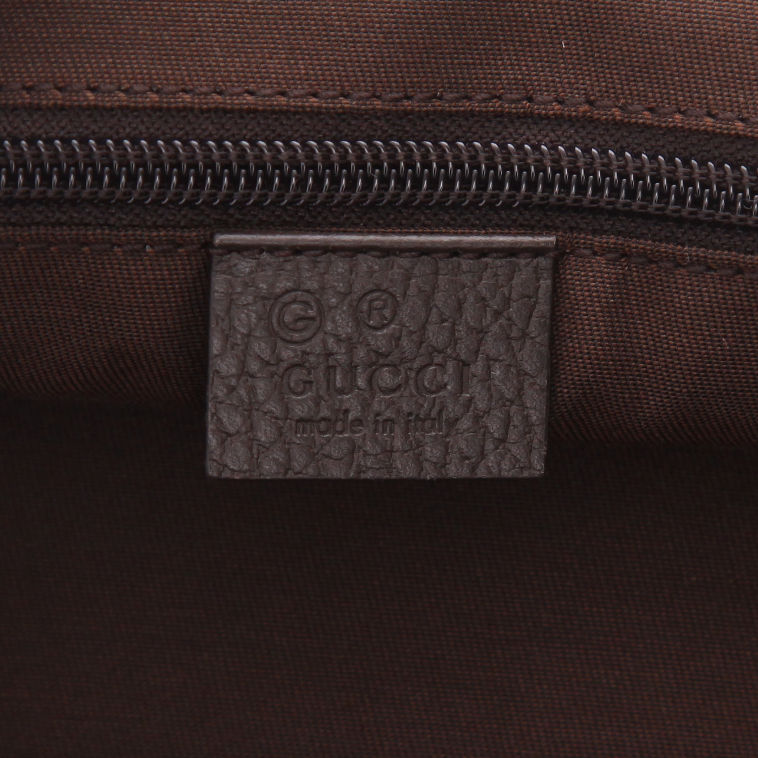 Bolso de mano Gucci  Boston en lona Monogram marrón y cuero marrón - Detail D2