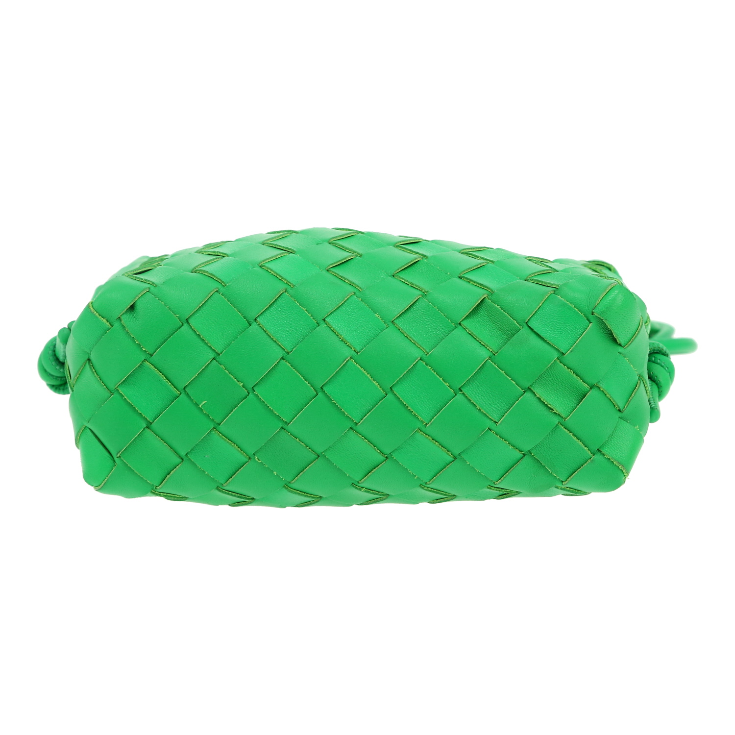 Borsa Bottega Veneta  Loop modello piccolo  in pelle intrecciata verde - Detail D1