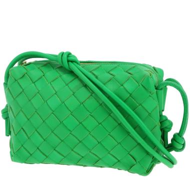 Borsa Bottega Veneta  Loop modello piccolo  in pelle intrecciata verde