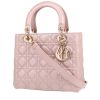 Bolso de mano Dior  Lady Dior en cuero cannage rosa - 00pp thumbnail