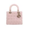 Bolso de mano Dior  Lady Dior en cuero cannage rosa - 360 thumbnail