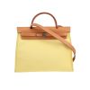 Hermès  Herbag bag worn on the shoulder or carried in the hand  in yellow canvas  and Hunter cowhide - 360 thumbnail