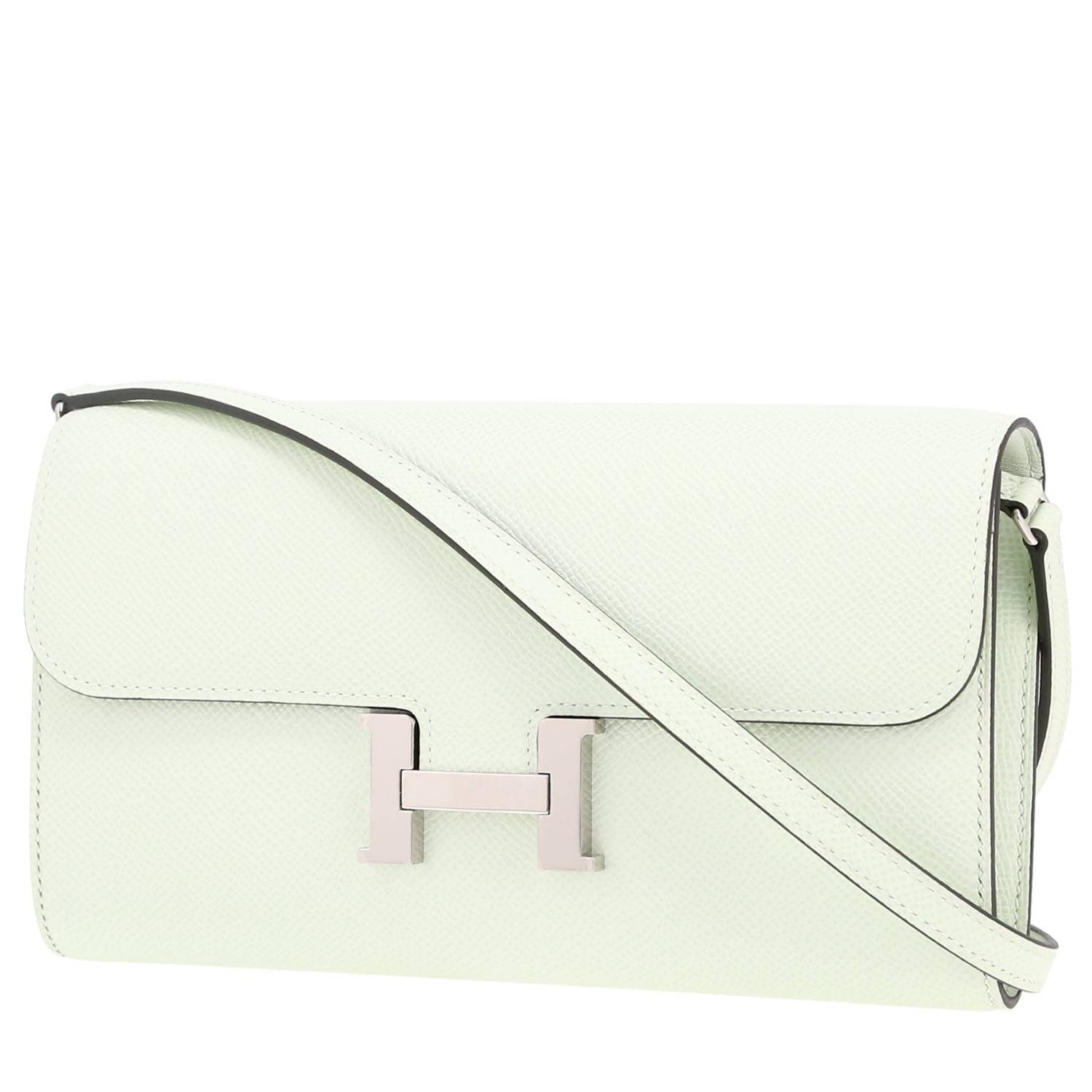 Hermès Constance Long To Go shoulder bag in Vert Fizz epsom leather