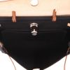 Hermès  Herbag bag worn on the shoulder or carried in the hand  in black canvas  and Hunter cowhide - Detail D3 thumbnail