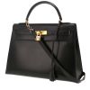 Bolso de mano Hermès  Kelly 32 cm en cuero box negro - 00pp thumbnail