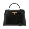 Hermès  Kelly 32 cm handbag  in black box leather - 360 thumbnail