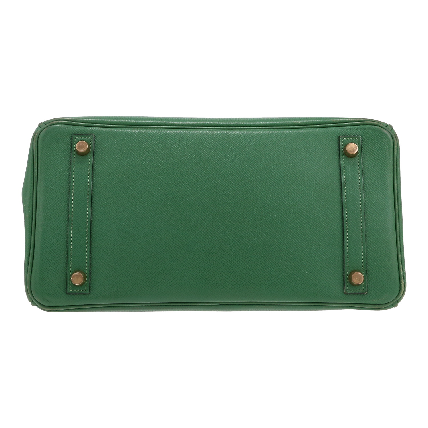 Hermès  Birkin 30 cm handbag  in Vert Bengale Courchevel leather - Detail D1