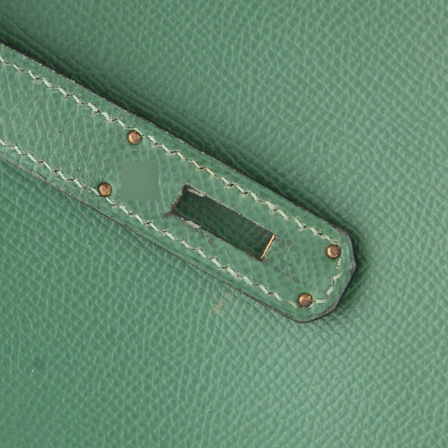 Sac à main Hermès  Birkin 30 cm en cuir Courchevel Vert Bengale - Detail D3