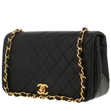 Bolso bandolera Chanel  Mademoiselle en cuero acolchado negro