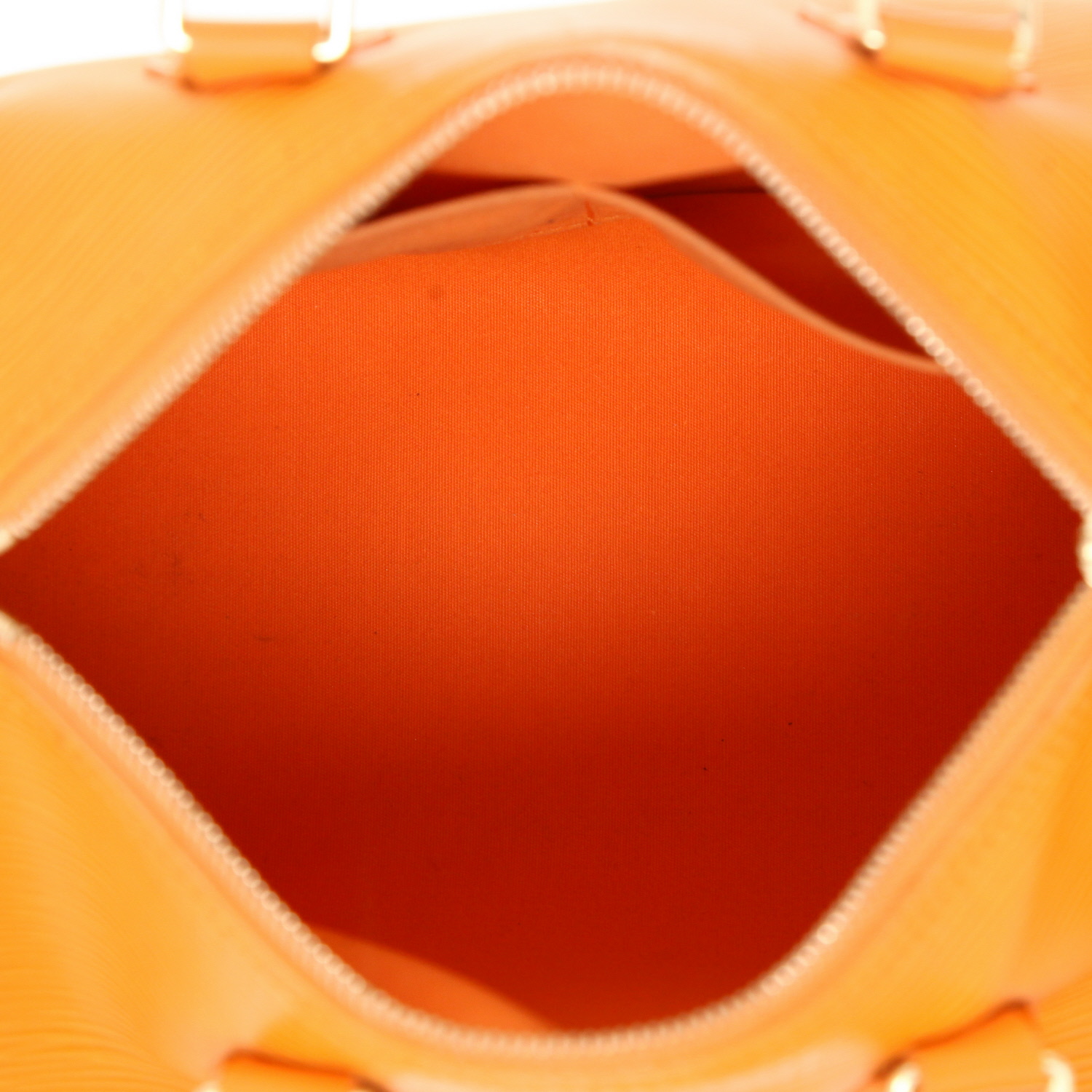 Bolso de mano Louis Vuitton  Speedy 30 en cuero Epi naranja - Detail D3