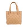 Chanel  Vintage handbag  in beige quilted leather - 360 thumbnail