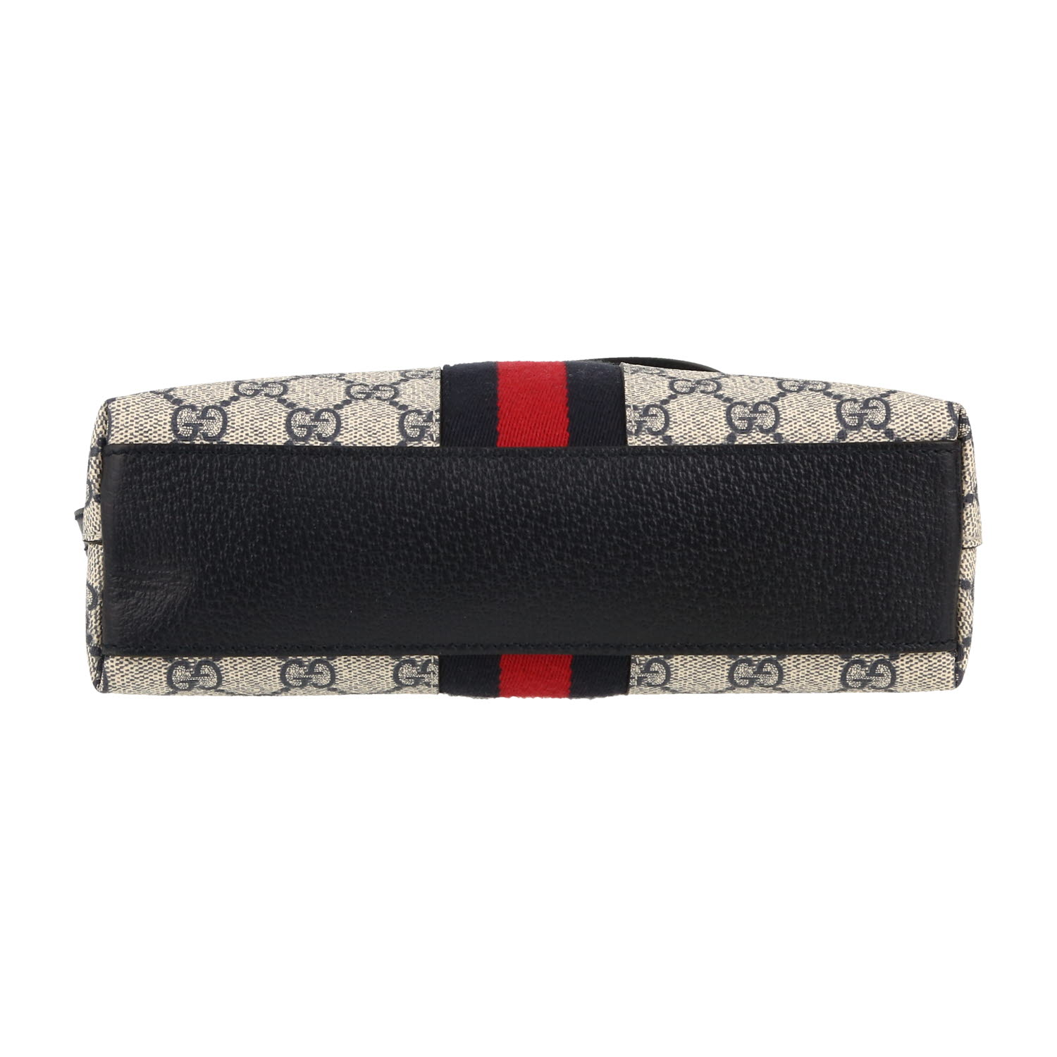 Bolso bandolera Gucci  Ophidia en tejido "sûpreme GG" gris y cuero negro - Detail D1