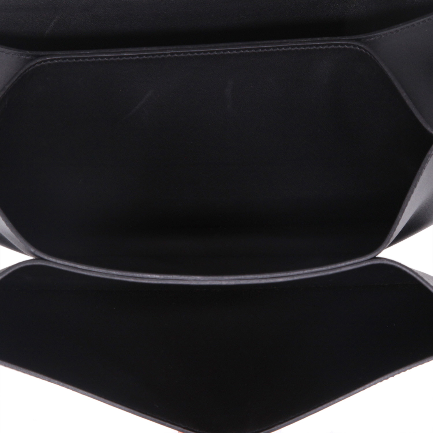 Bolsito de mano Hermès  Ring en cuero box negro - Detail D3