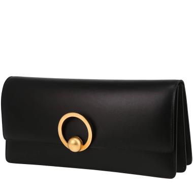 Hermès  Ring pouch  in black box leather