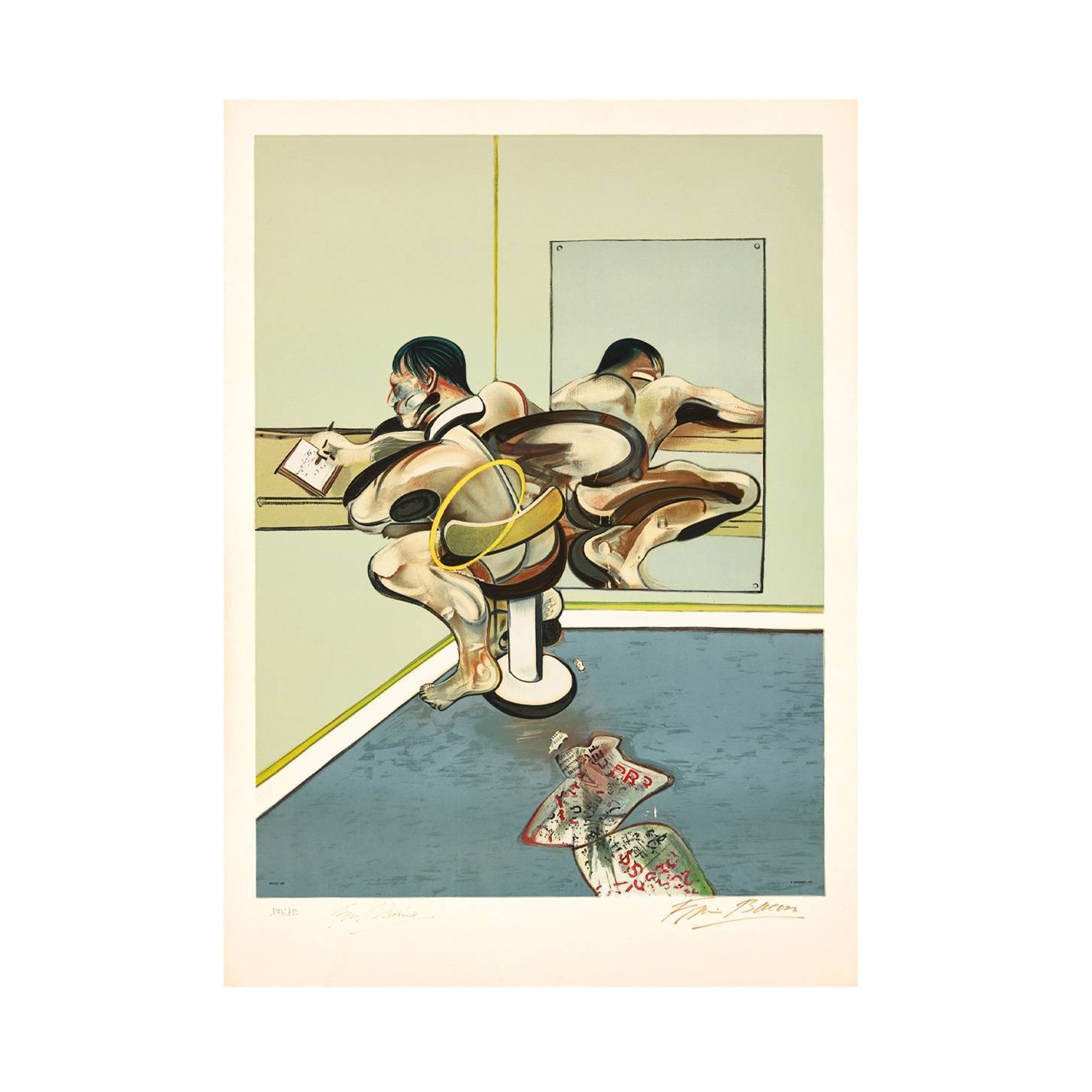 Figure writing reflected in a mirror - 1977 - Detail D1