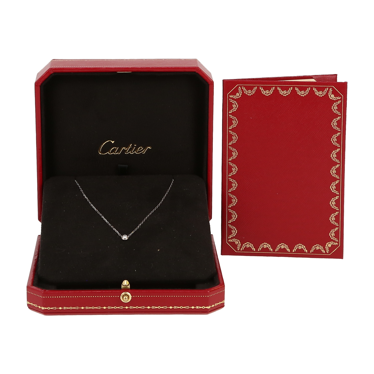 Cartier Cartier d'Amour small model necklace in white gold and diamond - Detail D2