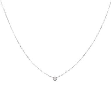 Collar Cartier Cartier d'Amour modelo pequeño de oro blanco y diamante Collar Cartier Cartier d'Amour modelo pequeño de oro blanco y diamante