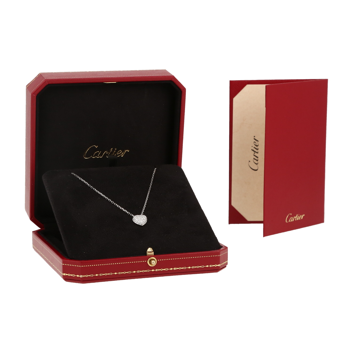 Collier Cartier Coeur et Symbole en or blanc et diamants - Detail D2