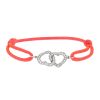 Bracciale Dinh Van Double coeurs R12 in oro bianco e diamanti - 00pp thumbnail