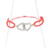 Bracciale Dinh Van Double coeurs R12 in oro bianco e diamanti - 360 thumbnail