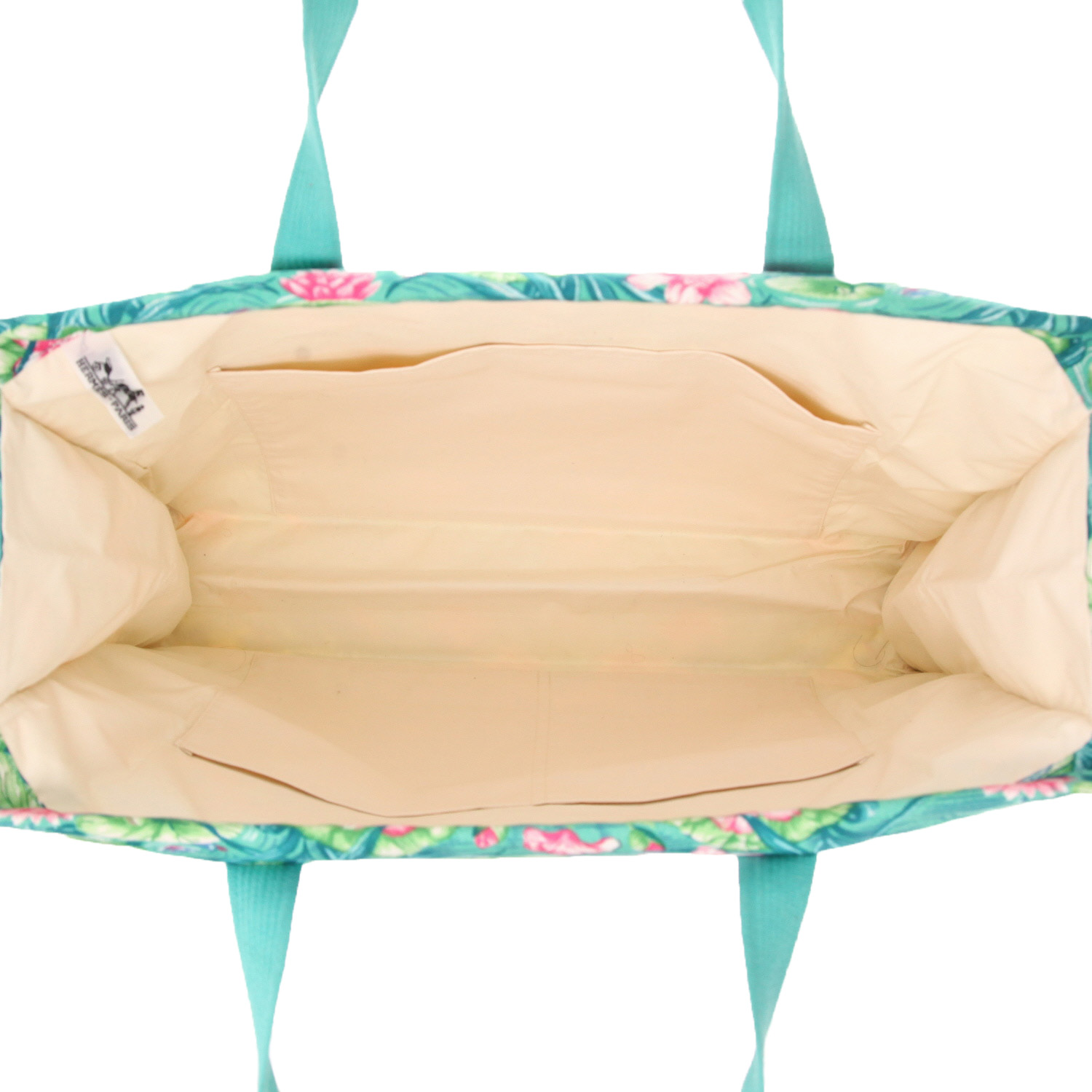 Sac cabas Hermès   en toile verte - Detail D3