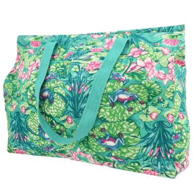 Sac cabas Hermès   en toile verte