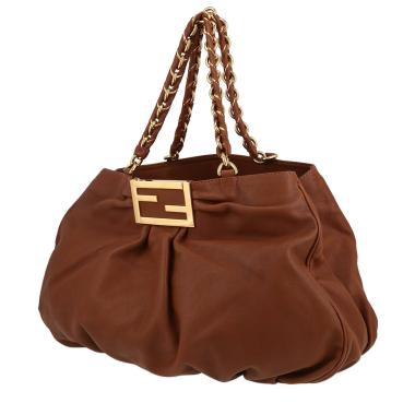 Fendi   handbag  in brown leather