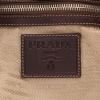 Borsa Prada   in tela marrone e pelle marrone - Detail D2 thumbnail