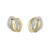 Vintage  earrings in yellow gold, white gold and diamonds - 00pp thumbnail