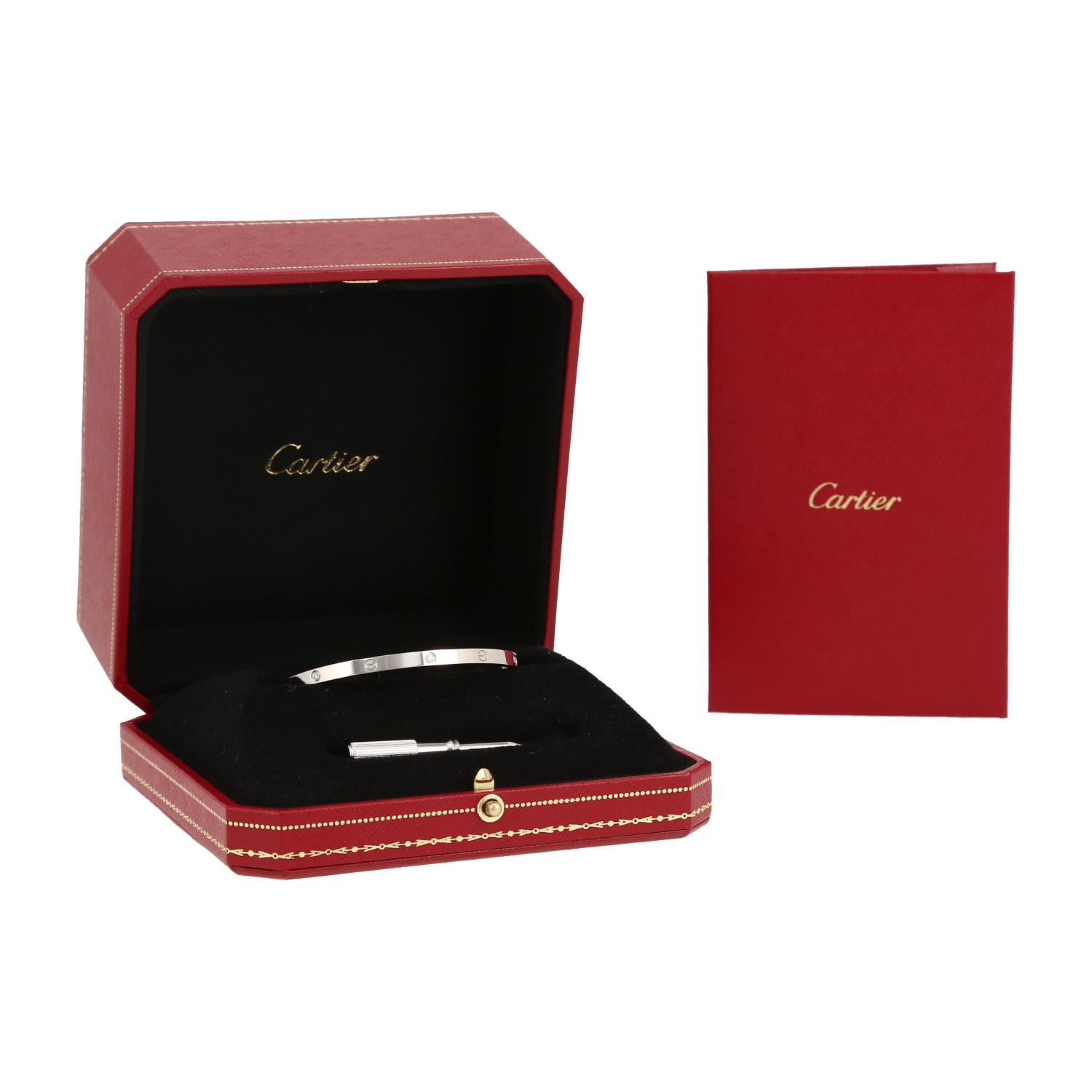 Cartier Love 6 diamants small model bracelet in white gold and diamonds, size 17 - Detail D2