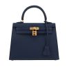 Borsa Hermès  Kelly 25 cm in pelle Epsom blu - 360 thumbnail