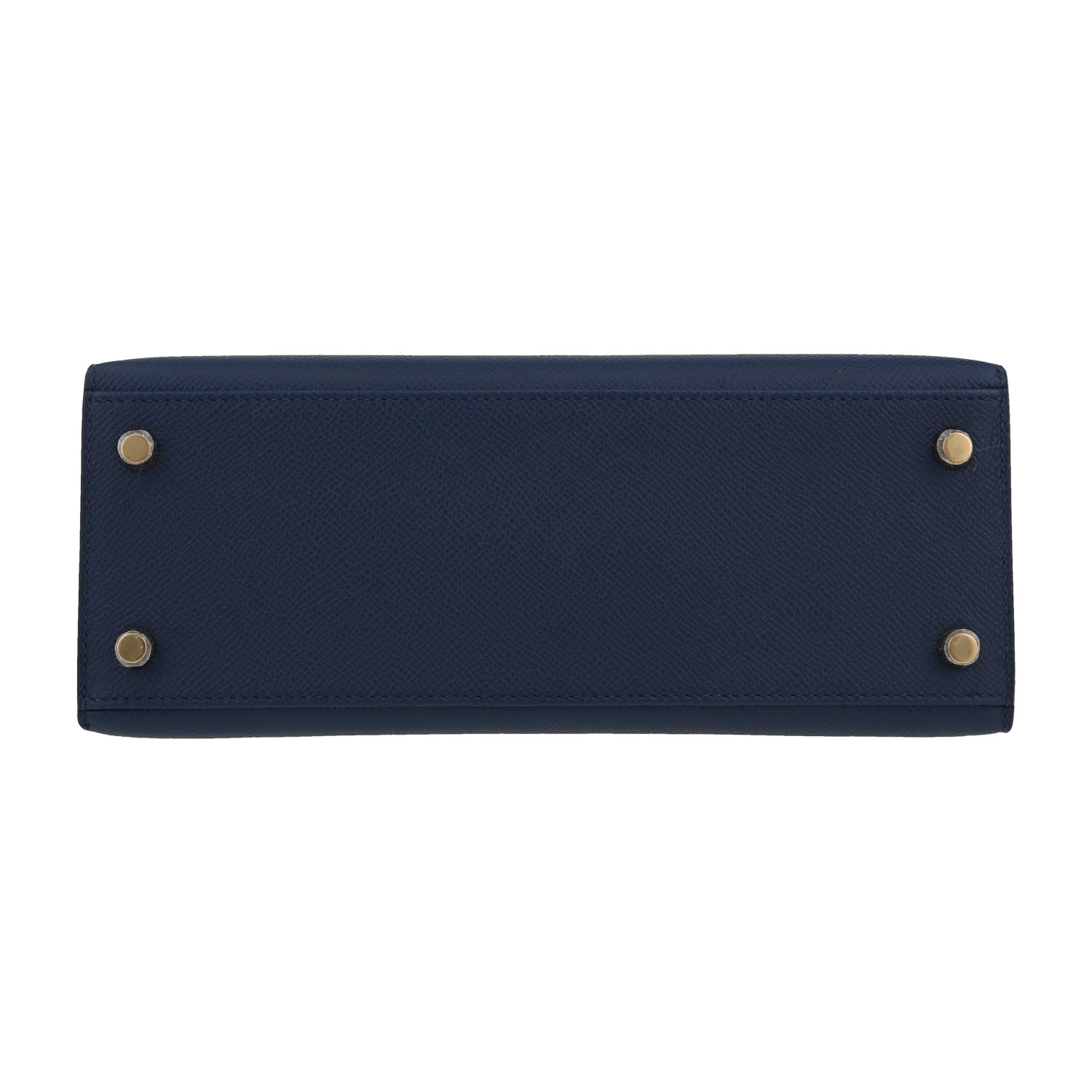 Sac à main Hermès Kelly 25 cm en cuir epsom bleu Navy - Detail D1