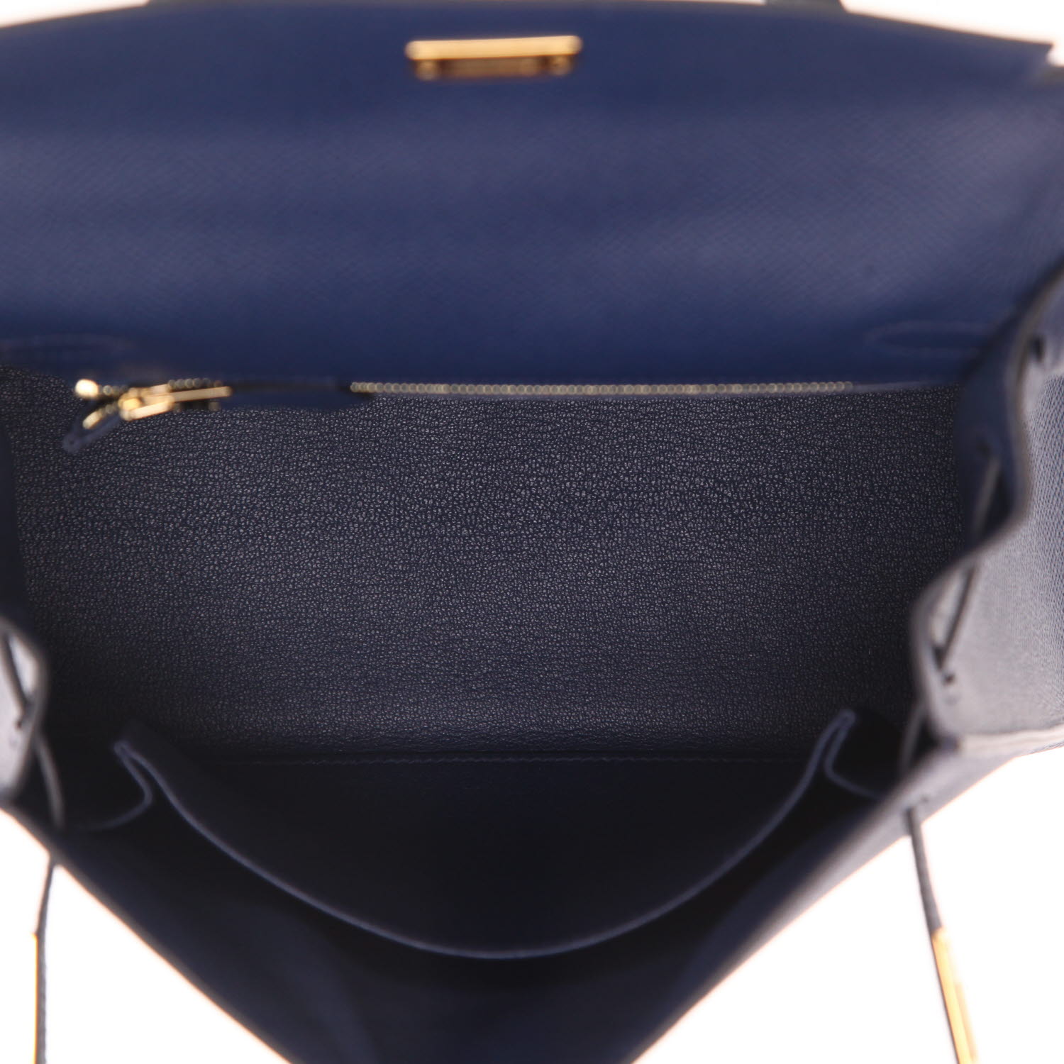 Borsa Hermès  Kelly 25 cm in pelle Epsom blu - Detail D3