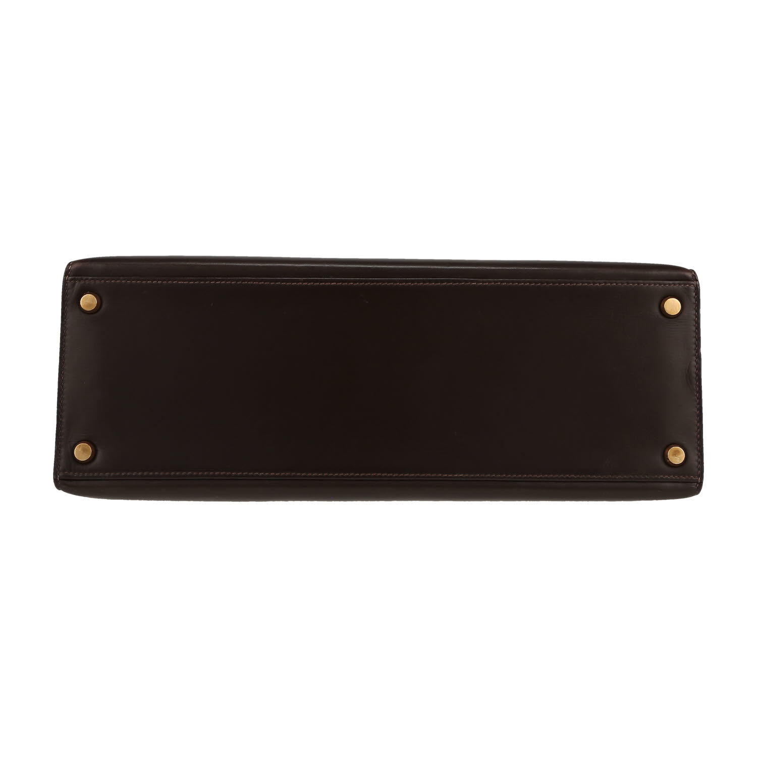 Hermès  Kelly 32 cm handbag  in brown box leather - Detail D1