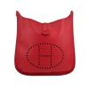 Bolso bandolera Hermès  Evelyne en cuero Courchevel rojo - 360 thumbnail