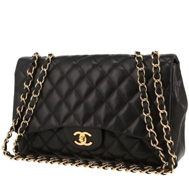 Sac à main Chanel  Timeless Jumbo en cuir matelassé noir