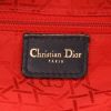 Dior  Lady Dior large model  handbag  in black quilted suede  and black leather - Detail D2 thumbnail