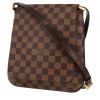 Borsa a tracolla Louis Vuitton  Salsa in tela a scacchi ebana e pelle marrone - 00pp thumbnail