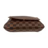 Borsa a tracolla Louis Vuitton  Salsa in tela a scacchi ebana e pelle marrone - Detail D1 thumbnail