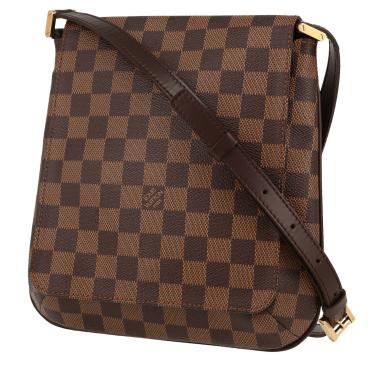 Bolso bandolera Louis Vuitton  Salsa en lona a cuadros ébano y cuero marrón